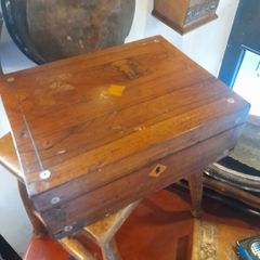Victorian Walnut Inlaid Writing Slope