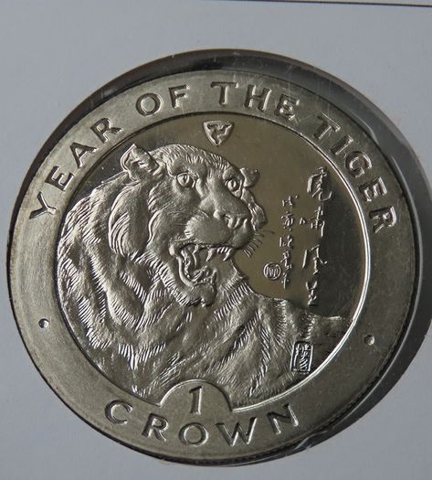 Year Of The Tiger Isle of Man Crown 1998 BUNC in stamp cover