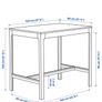 IKEA Ekedalen wooden white grey 4 tall stools Image 5