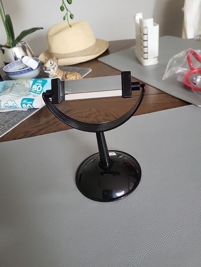 Glass prism on stand