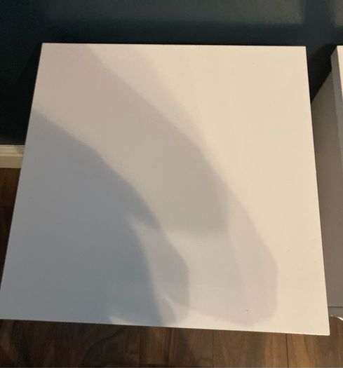 White Gloss Bedside Lockers x 2