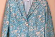 Ladies Aqua ,Turquoise &amp;Gold Jacket by Watercolours