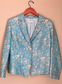 Ladies Aqua ,Turquoise &Gold Jacket by Watercolours