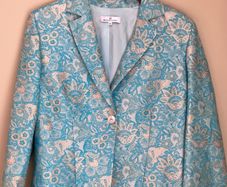 Ladies Aqua ,Turquoise &Gold Jacket by Watercolours
