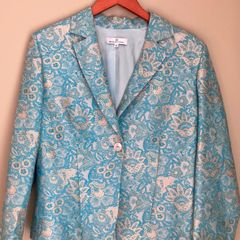 Ladies Aqua ,Turquoise &Gold Jacket by Watercolours