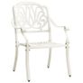 3 Piece Bistro Set Cast Aluminium White Image 4