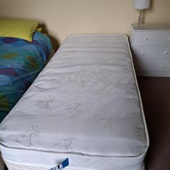 single bed and mattress