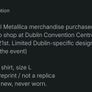 Offical Metallica Dublin shirt Image 4