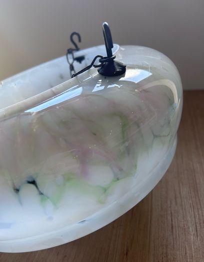 Vintage Art Deco glass ceiling light shade