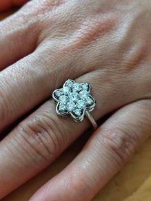 Sterling Silver Ring - Size P - Stamped for Silver (S72)