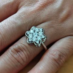 Sterling Silver Ring - Size P - Stamped for Silver (S72)