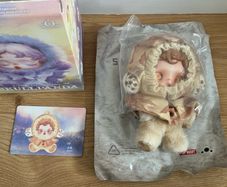 Skullpanda l'impressionnisme series Amber plush pendant