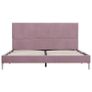 Bed Frame Pink Fabric 150x200 cm Image 3