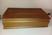 Vintage Art Deco circa 1920s State Express cigarette tin, gold tone /trinket box