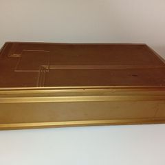 Vintage Art Deco circa 1920s State Express cigarette tin, gold tone /trinket box