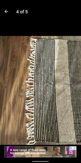 Large natural jute rug