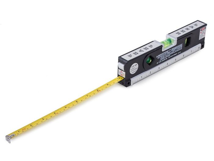 New Multifunctional Laser Level Marker 250cm Measuring Tape 3 Bubble DIY #1439