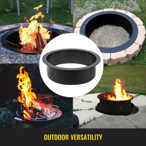 Fire Pit Ring/Liner Easy to Assemble Install Q235 Steel Outside Diameter 36" 42" 45" for Outdoor Camping Fishing Barbecue