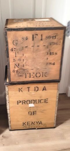vintage tea chest x3