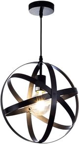 Black Industrial Ceiling Lights | Ceiling Light | Ceiling Light Fitting Round Pendant Lighting Ceiling | Retro Chandeliers Ceiling Light E27 Bulb For Living Room Hallway Kitchen Bedroom Lighting (FREE POSTAGE)