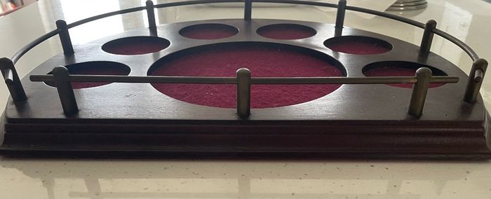 Vintage mahogany decanter tray Waterford crystal