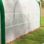 Tunnel Greenhouse, Greenhouse, Zipper Doors, Mesh Windows, Metal Frame, 3.5 x 2 x 2m, White Image 4
