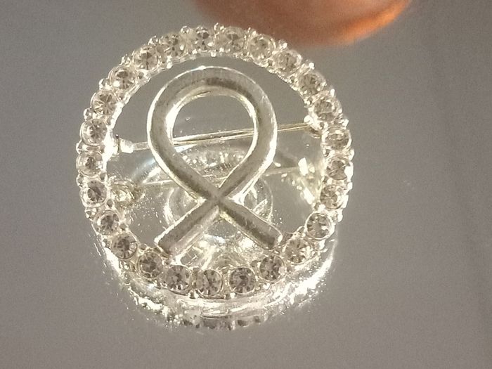 Diamante ribbon brooch, D18 post 3e