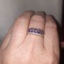9C Yellow Gold Diamond and Amythest Dress Ring Image 4
