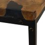 Coffee Table Teak Resin 60x60x40 cm Black and Brown Image 9
