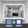 500x700 mm Bathroom-Mirror-with-LED-Lights for Wall, Bluetooth, Anti-Fog, 3 Colors Dimmable Bathroom-LED-Mirror, Memory Function, HD Tempered Glass, IP44 Smart-Mirror(Horizontal/Vertical) Image 7