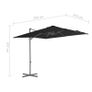 Cantilever Umbrella with Steel Pole Black 250x250 cm Image 3
