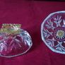 Killarney Crystal Cut Crystal Glass With Number 25 Lidded Jewelry Dish / Bowl With 22 Carat Gold Cover Handle and Footed Base Finishing Made In Ireland Image 6