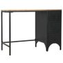 Single Pedestal Desk Solid Firwood and Steel 100x50x76 cm Image 6