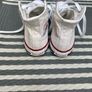 Kids White Converse UK12 Image 2