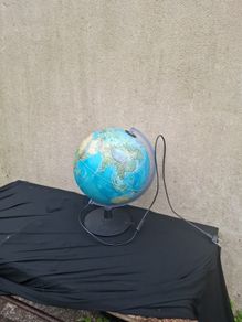 Modern world globe lamp postage possible