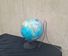 Modern world globe lamp postage possible