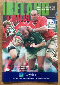 2002 Ireland v Wales - Lloyds TSB Six Nations Championship Programme