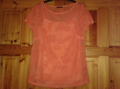 new peach/coral top