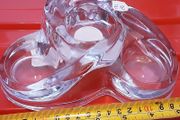HEAVY glass tea light holder