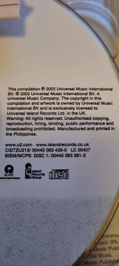 U2 Promo Cds