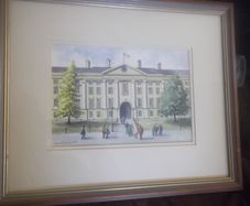a lovely irish water  colour painting of trinity college