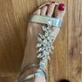 Jimmy  Choo crystal silver sandal size 4 /37 Image 5