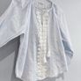 Pre Owned River Island Light Blue Boho Lace Trim Blouse Image 3