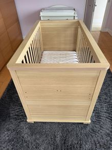 Mamas and Papas Oak Cot & Changing Table