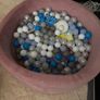 Pink Baby Ball Pit with Balls Image 9