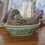 Antique Chinese Tureen Famille Verte Porcelain Duck Image 2