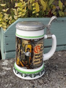 STEIN - Toast for Health -  White Glass