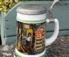 STEIN - Toast for Health -  White Glass