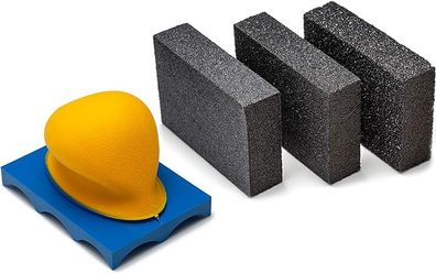 Glass Polish 15923 Handheld Sanding Kit, Sanding Sponge Set with hand holder