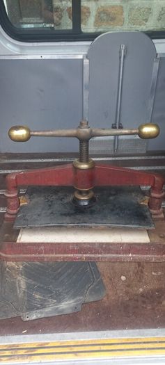 Antique Book  Press Metal and Bronze Solid highest quality working perfectly  Early 1900s  A3 size
